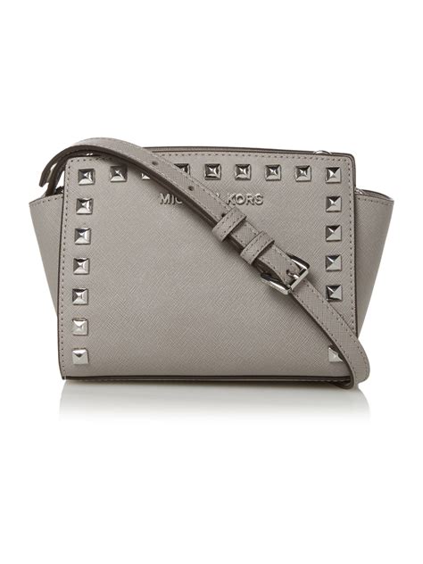 michael kors selma studded grey|michael kors selma mini crossbody.